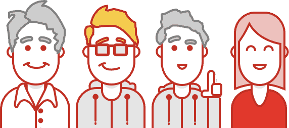 Our Team bonhommes